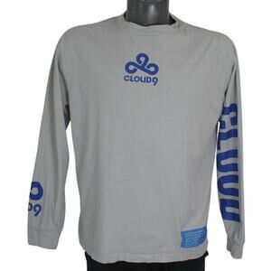 Cloud 9 E-Sports Team Sleeve Spell Out Long Sleeve T-Shirt Mens M